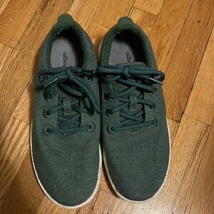 Allbirds green wool tree runners